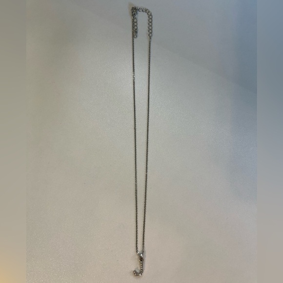 Silver Initial 'J' Pendant Necklace - Picture 3 of 4
